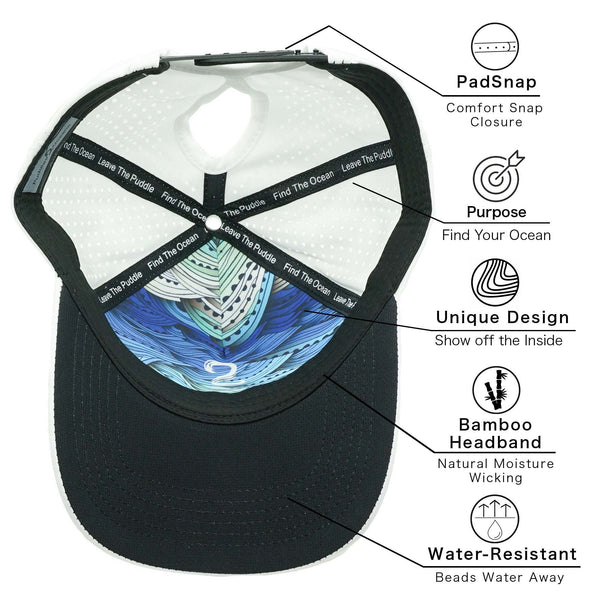 Aoraki Ponytail Hat Womens Trucker Hat with water-resistant material bamboo headband and high ponytail opening