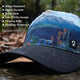 Youth high ponytail mountain Girls Trucker Hat with water-resistant, breathable fabric and floating brim