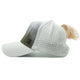 High ponytail womens trucker hat with water-resistant material and breathable mesh panels for women