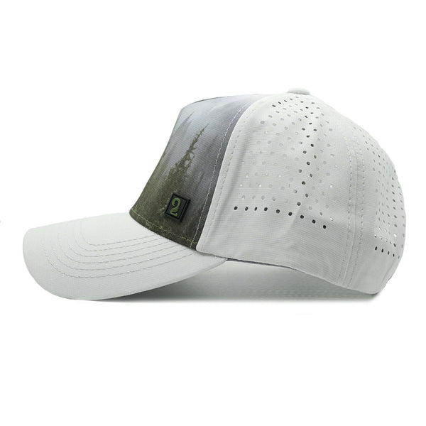 Performance boy Trucker Hat for youth with high ponytail opening, water-resistant, breathable, and moisture-wicking design for outdoor adventures